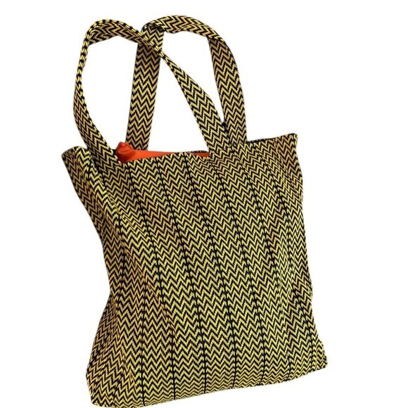 Lanvin X future Curb Cotton Tote Bag, Yellow and Black - Picture 5 of 15